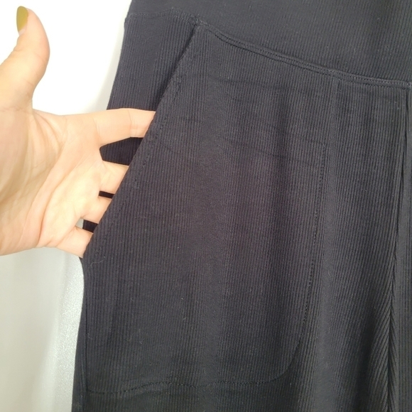 Andrew Marc Sport Black Ribbed Pants Large Light Lounge Pull on Woman's L nwt - Picture 4 of 13